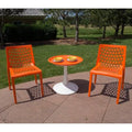 3 Piece Bistro Set, Large, Orange Y415701