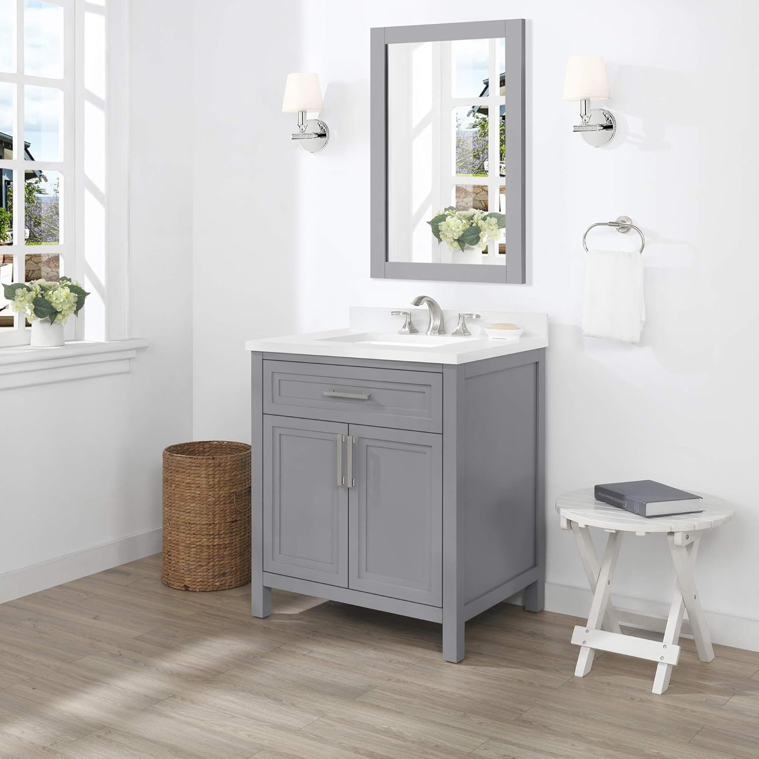 Single Sink Bathroom Vanity in American Grey M1651