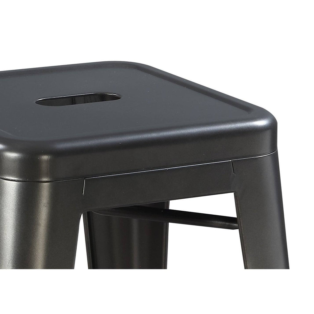 Gunmetal Grey 24-Inch Bar Stool Set of 2 E663610