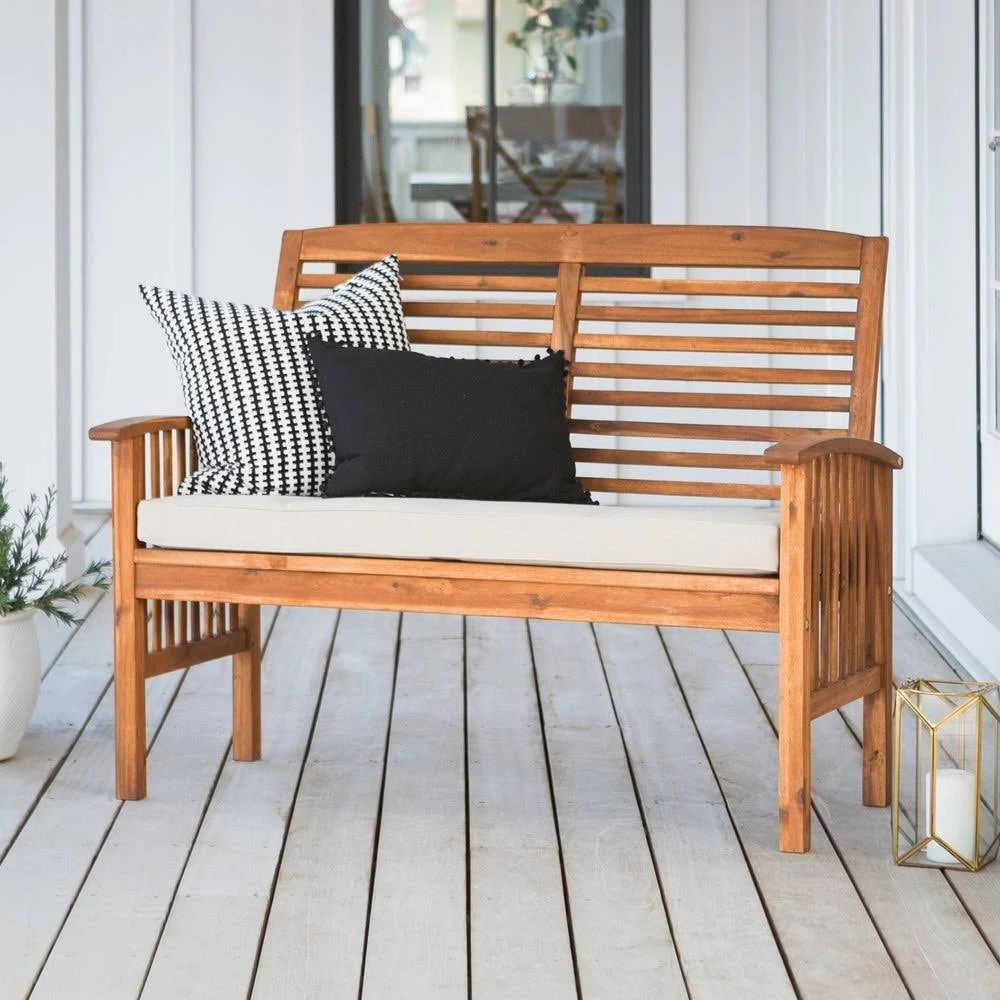 Brown Acacia Outdoor Love Seat B40790