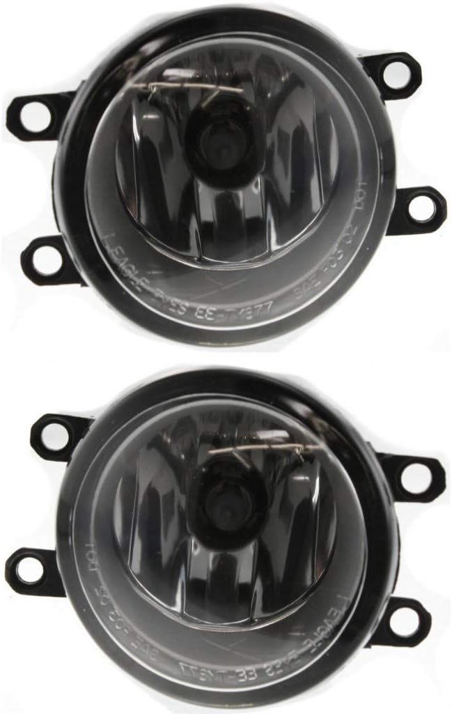Fog Light Assembly for Toyota RAV4 2009-2012 Driver and Passenger Side Pair Halogen Round W400