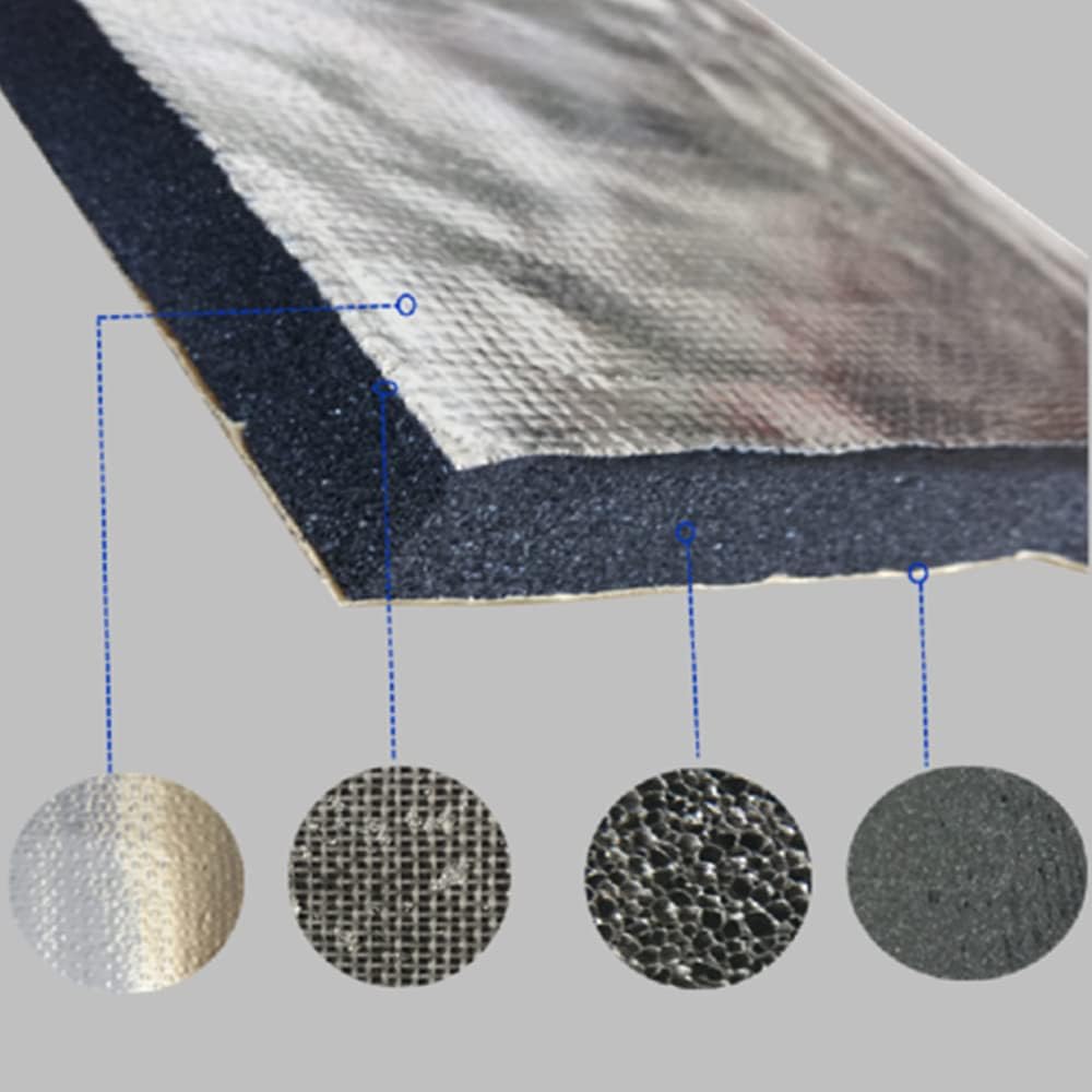 160x40 Inch Pack of 2 Aluminum Heat Sound Deadening Insulation Mat L56878