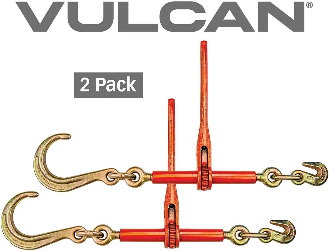 Ratchet Binder with Towing J Hook, 2 Pack, 5,400 Pound Safe Working Load M4817