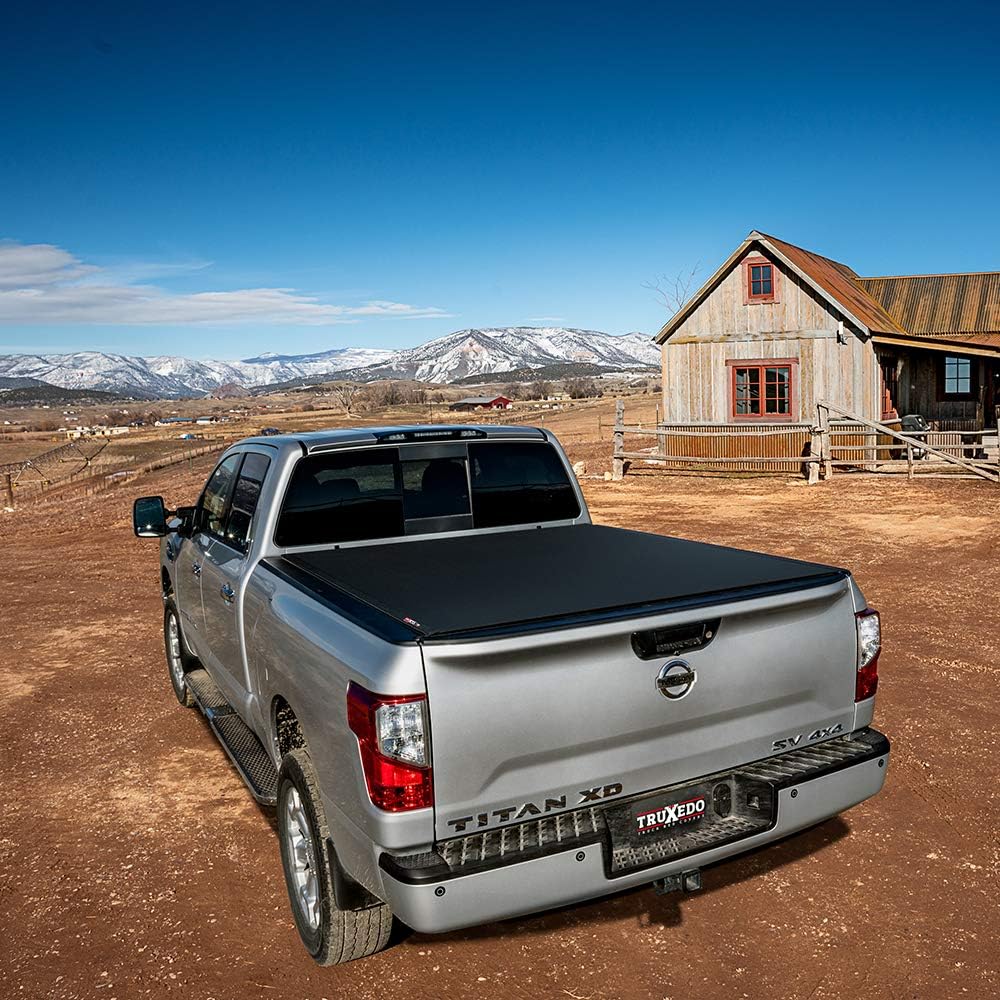 Soft Roll Up Truck Bed Tonneau Cover Black D358