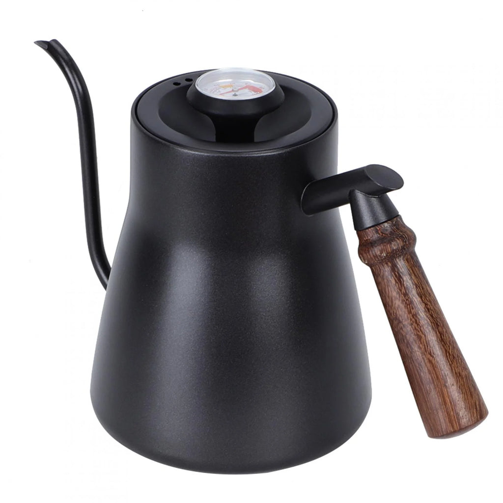 Coffee Pot with Wooden Handle and Thermometer E592