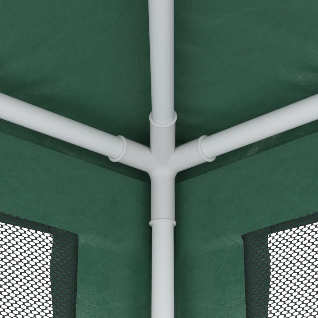 Green 8.2'x8.2' HDPE Party Tent with 4 Mesh Sidewalls Q3578