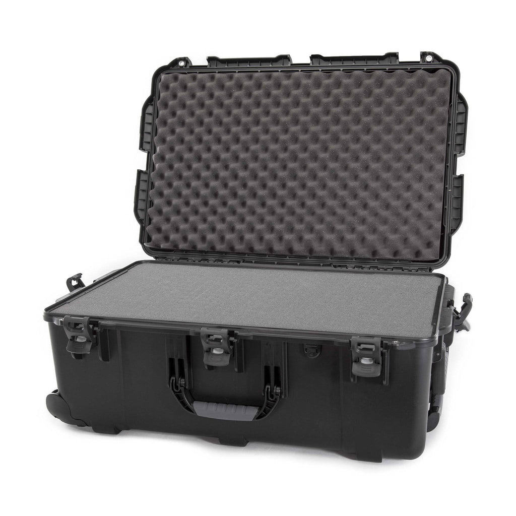 Black Waterproof Wheeled Hard Case with Foam Insert D148