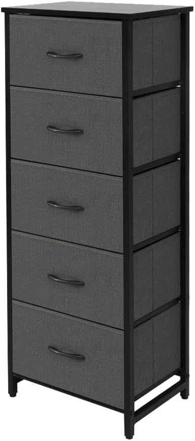 Foldable 4 Drawers Storage Organizer Unit Vertical Dresser Coffee A903