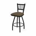Black Wrinkle Swivel Stool with Summer Seat P915224
