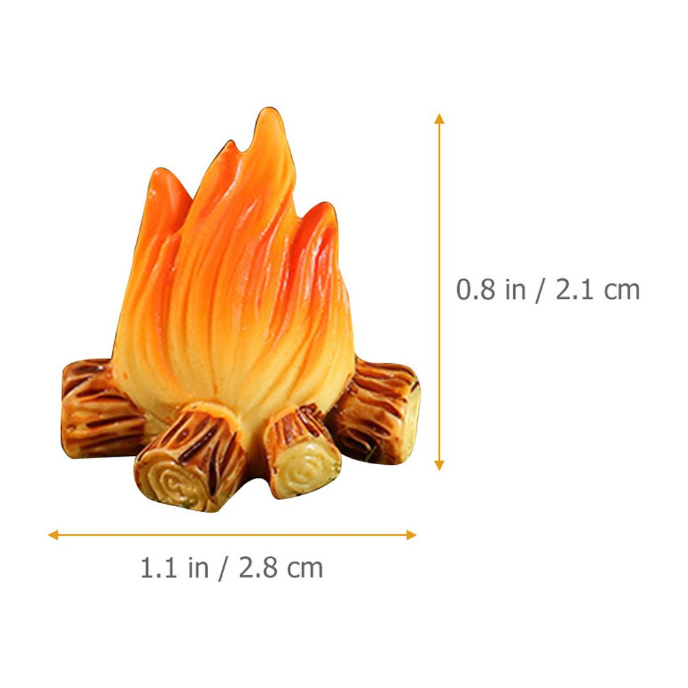 80 Pcs Resin Miniature Fireplace Campfire Playset Toy R750204