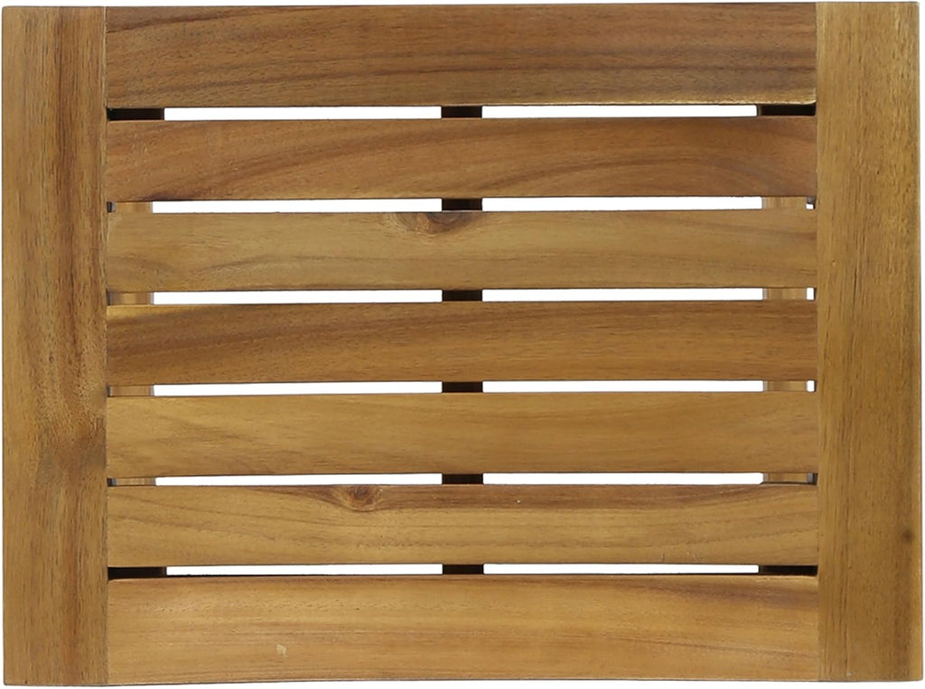 2-Pcs Set Acacia Wood Barstools Q886135