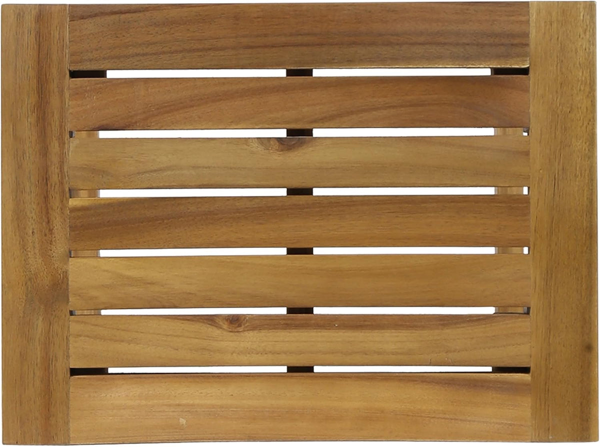 2-Pcs Set Acacia Wood Barstools Q886135