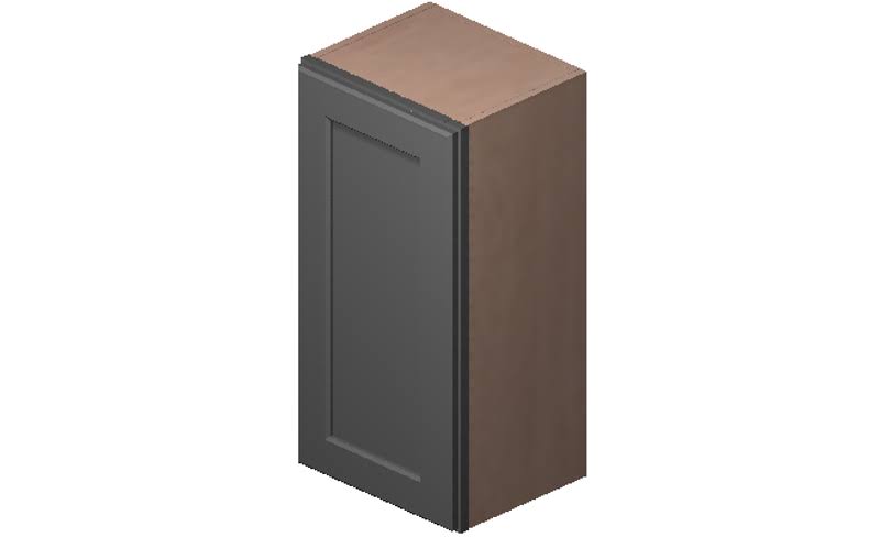 Grey 15x22 x 30x22 x 12x22 1 Door 2 Shelves Wall Cabinet High-Density Fiberboard V500