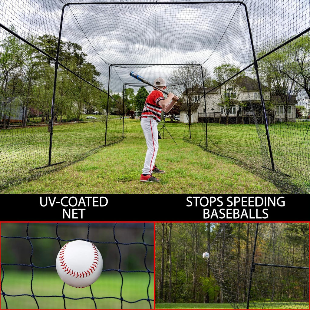 40 Foot Collapsable Batting Cage with Frame and Netting F529247