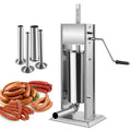 11 lb Vertical Stainless Steel Sausage Stuffer with 4 Tubes D816114