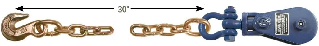 End Block 41 Inch with Chain Anchor, 4,000 Pound Safe Working Load, Pack of 2 A7306