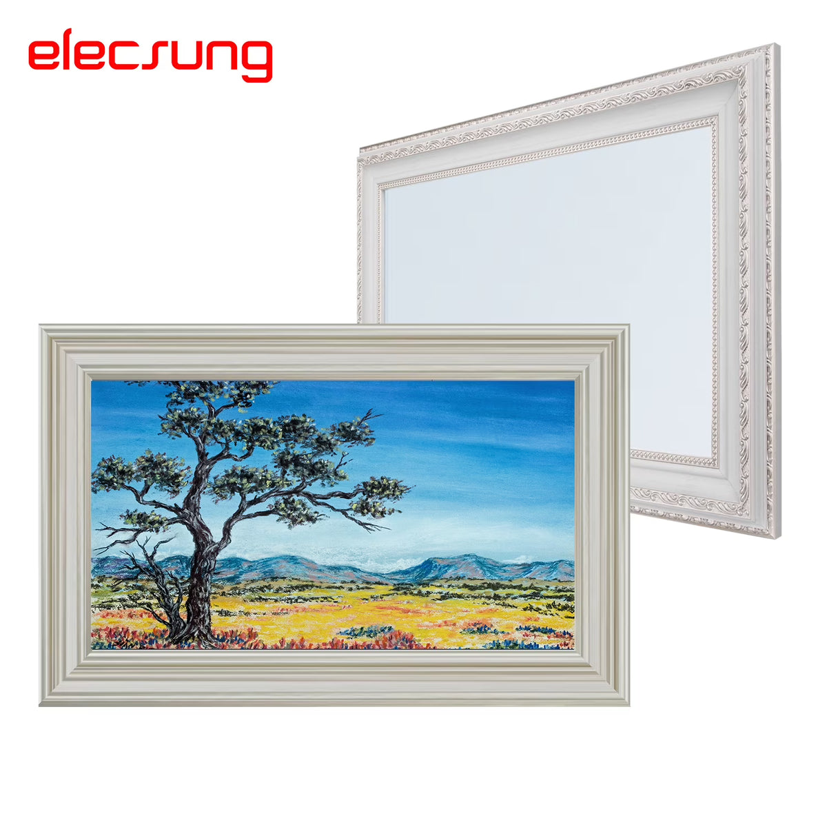 22" Smart Mirror TV with Antique White Frame L125674