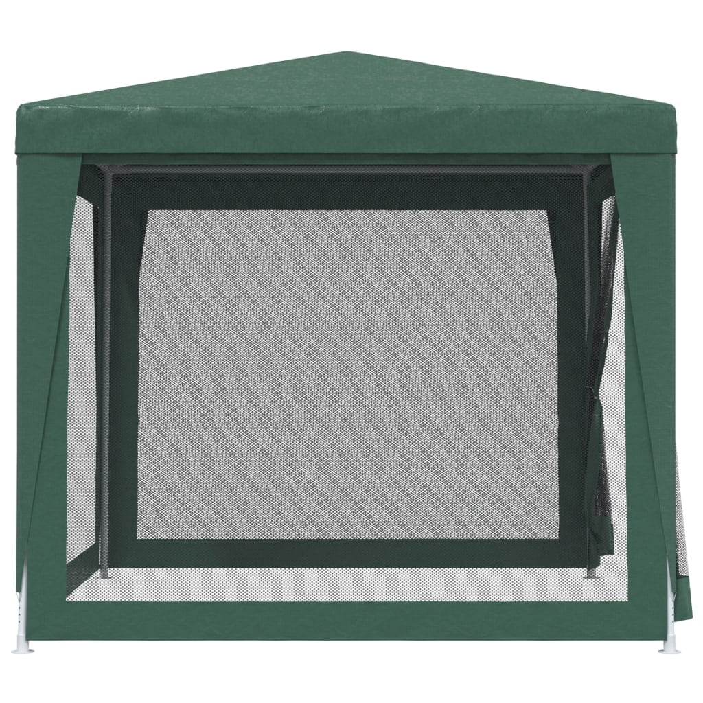 Green 8.2'x8.2' HDPE Party Tent with 4 Mesh Sidewalls Q3578