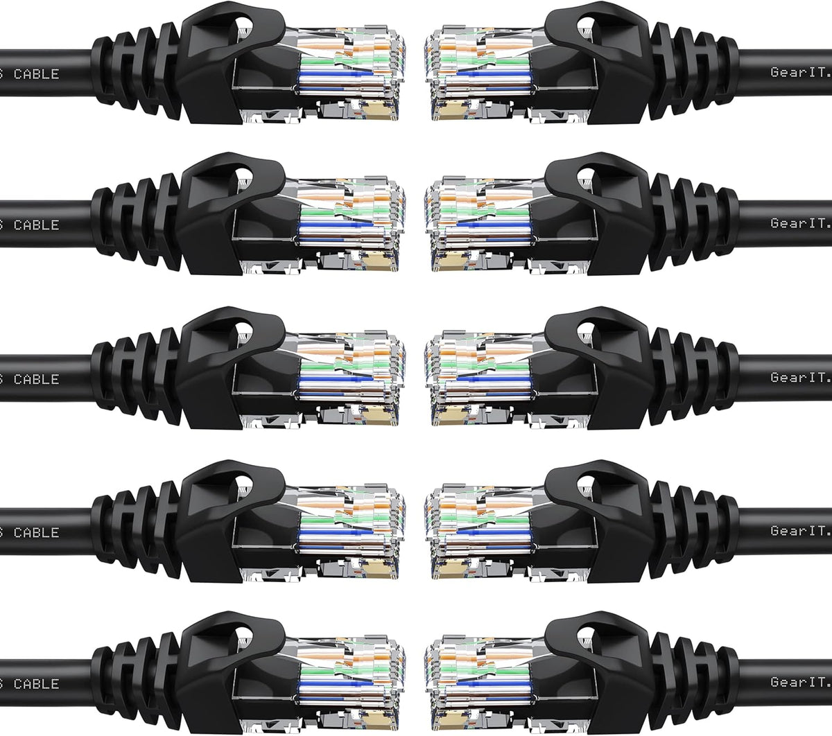 Cat6 Ethernet Cable 3 ft (100-Pack) Black P6119