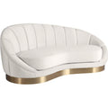 Cream Velvet Chaise O5741