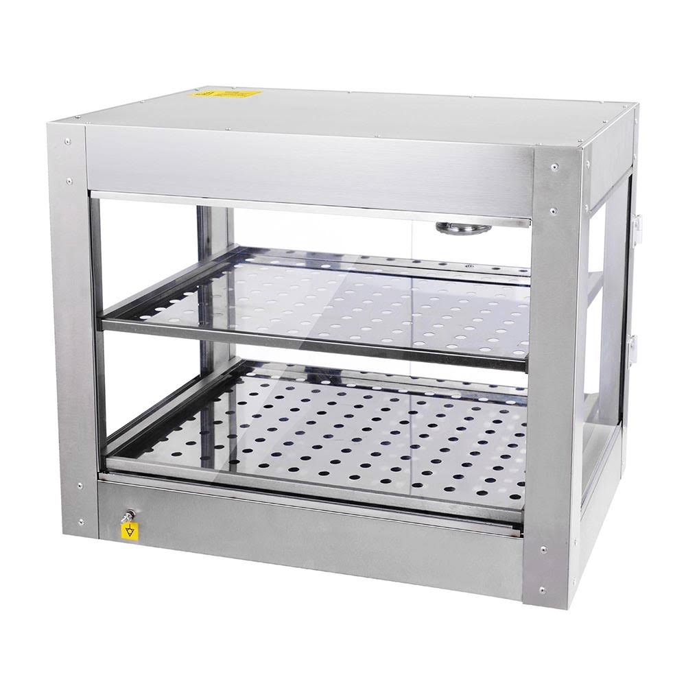2-Tier Commercial Countertop Food Pizza Warmer 750w 24x20x15 inch J490