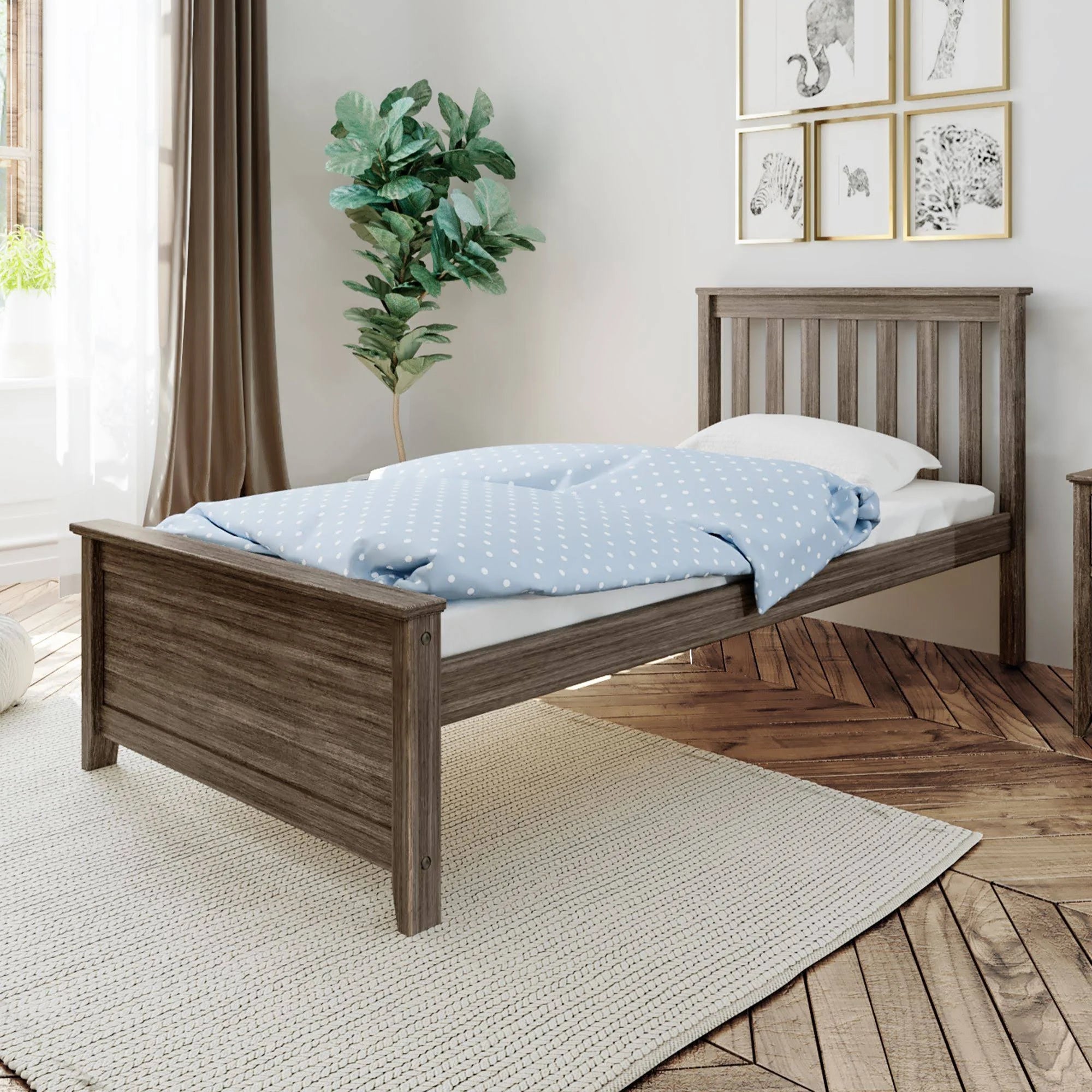 Solid Wood Twin-size Bed L15802