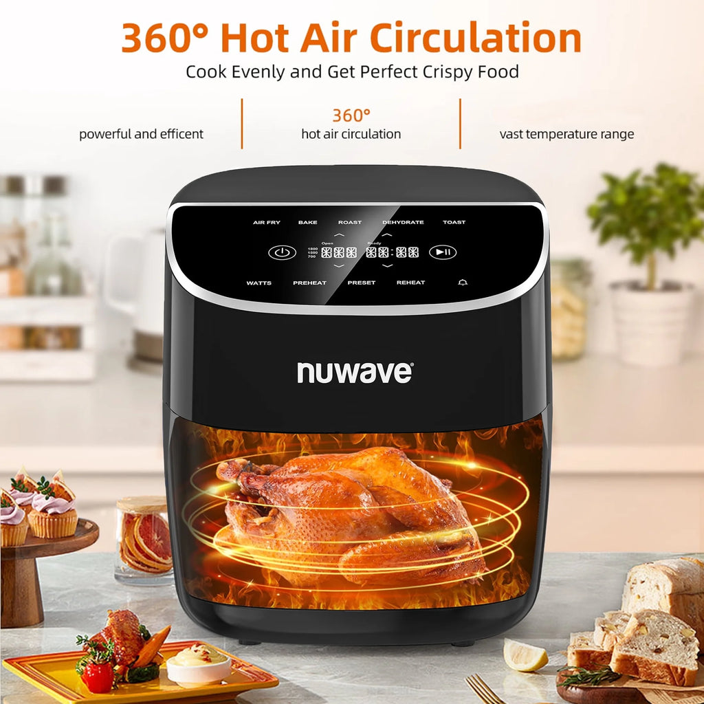 Black 8QT Digital Touchscreen Airfryer J834588