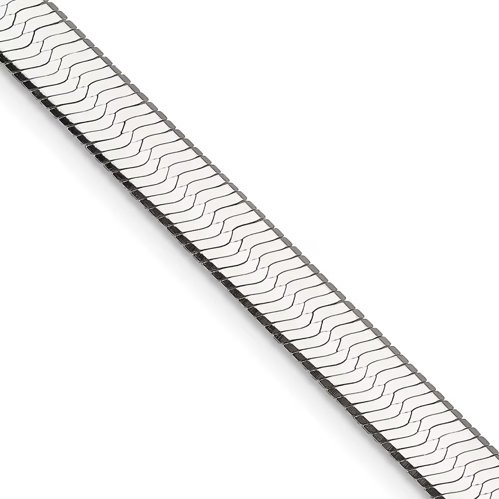 925 Sterling Silver Herringbone Chain Necklace 18 inch J33649