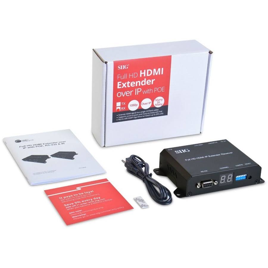 Full HD HDMI Extender over IP with PoE, RS-232 & IR T6635