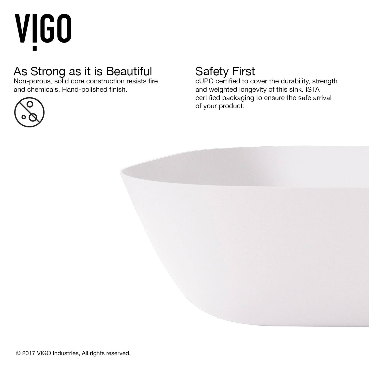 Matte Stone Vessel Bathroom Sink (White) E226