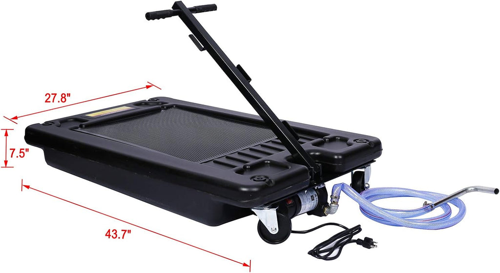 17 Gallon Low Profile Oil Drain Pan with Electric Pump M277