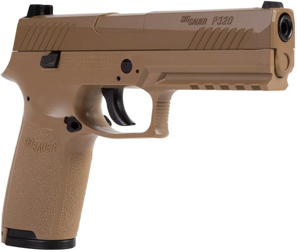 SIG Sauer P320 Air Pistol with CO2 12 Gram (15 Pack) and 500 Lead Pellets Bundle O270