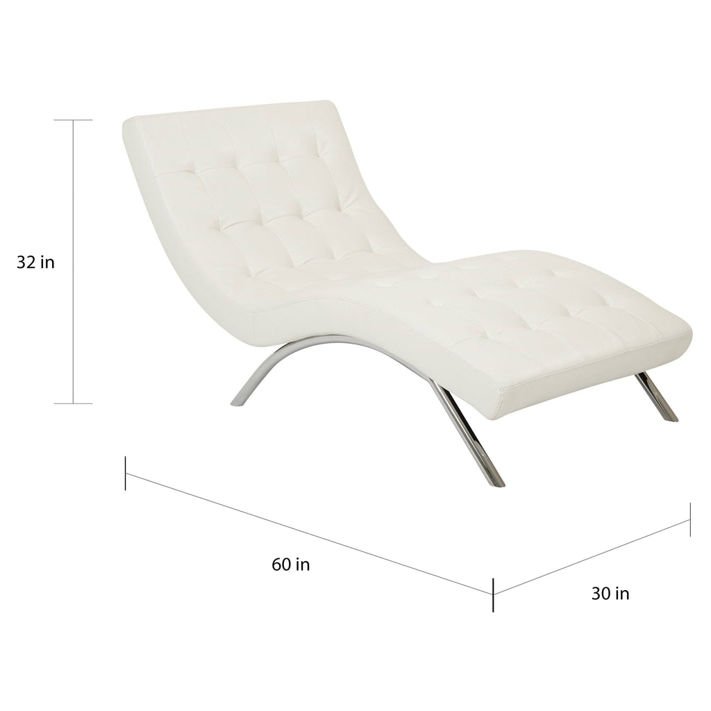 Tufted Chaise Pewter U666