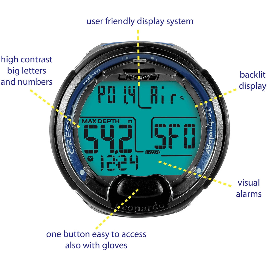 Black and White Wrist Diving Computer E754473
