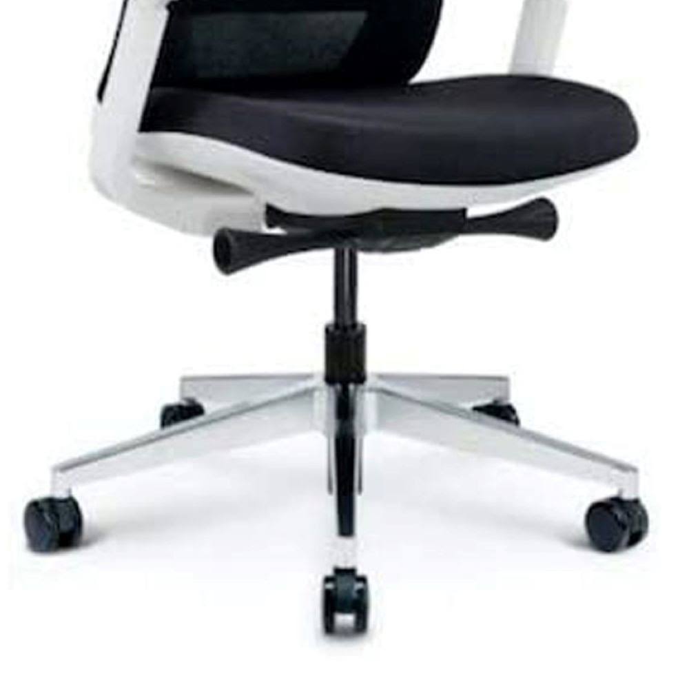 White Frame Black Mesh Ergonomic Office Chair I660