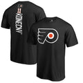 Black Philadelphia Flyers Team Logo Backer Name & Number T-Shirt I3680