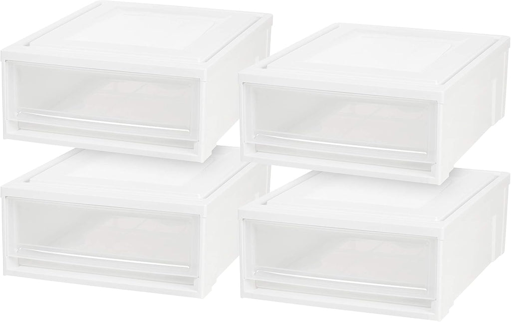 White 4 Pack Shallow Box Chest Drawer K2372
