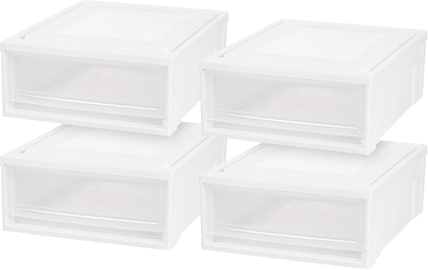 White 4 Pack Shallow Box Chest Drawer K2372