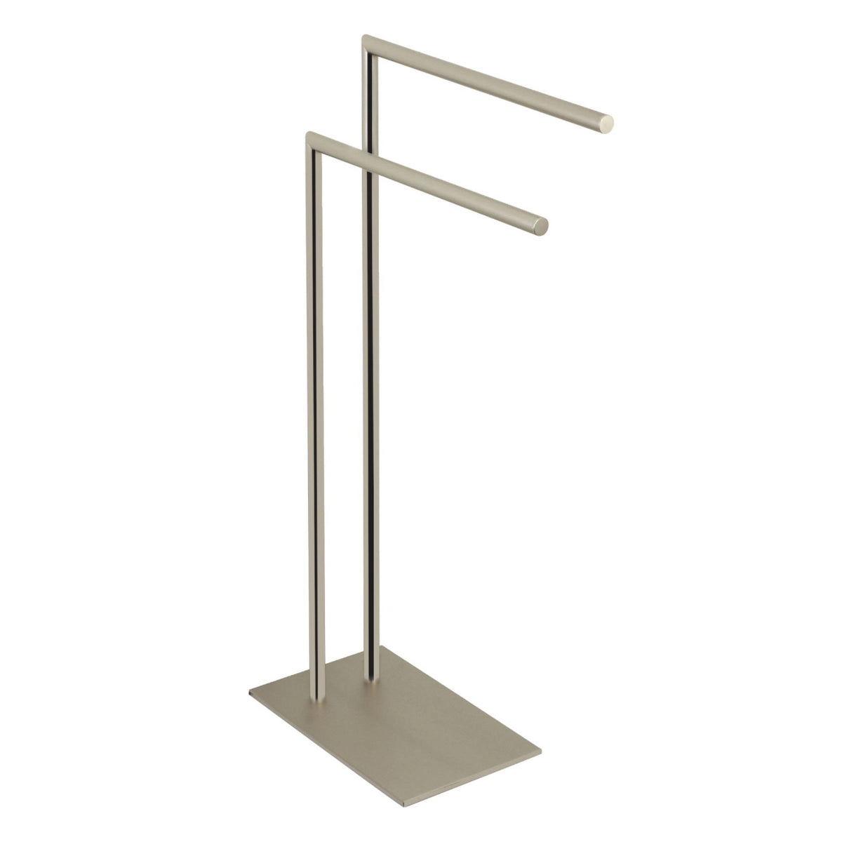 Brushed Nickel Pedestal Dual Towel Rack Z979736
