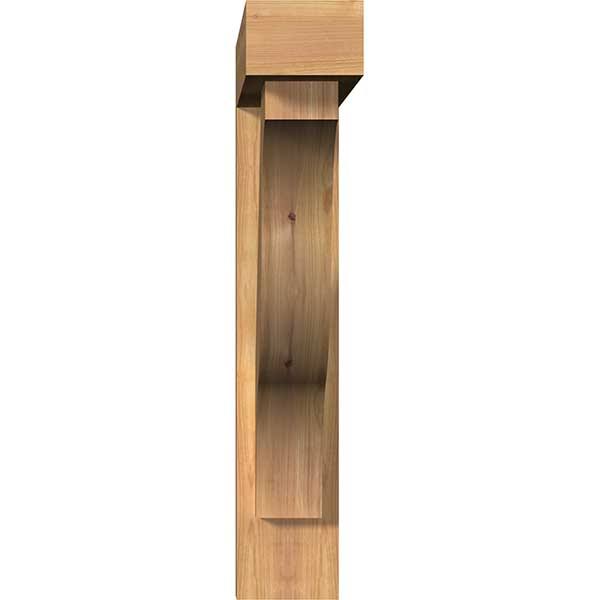 5 1/2x22W x 30x22D x 30x22H Smooth Bracket with Offset Brace, Western Red Cedar B50933