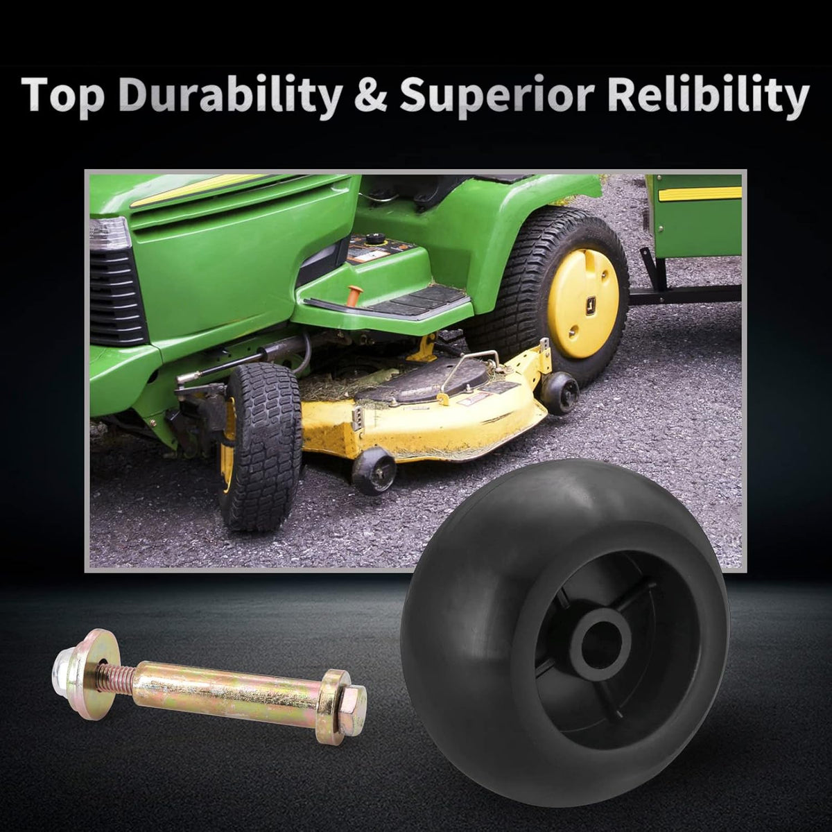 Mower Anti Scalp Deck Wheel Kit 5/8" Bore 5-2.75 Wheel Size Pack of 2 T32728