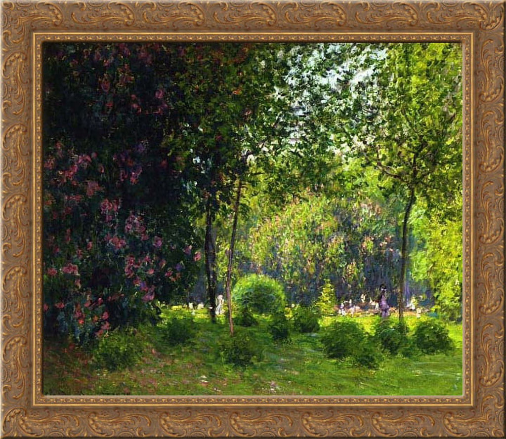 20x20 Gold Ornate Wood Framed Canvas Art N288104