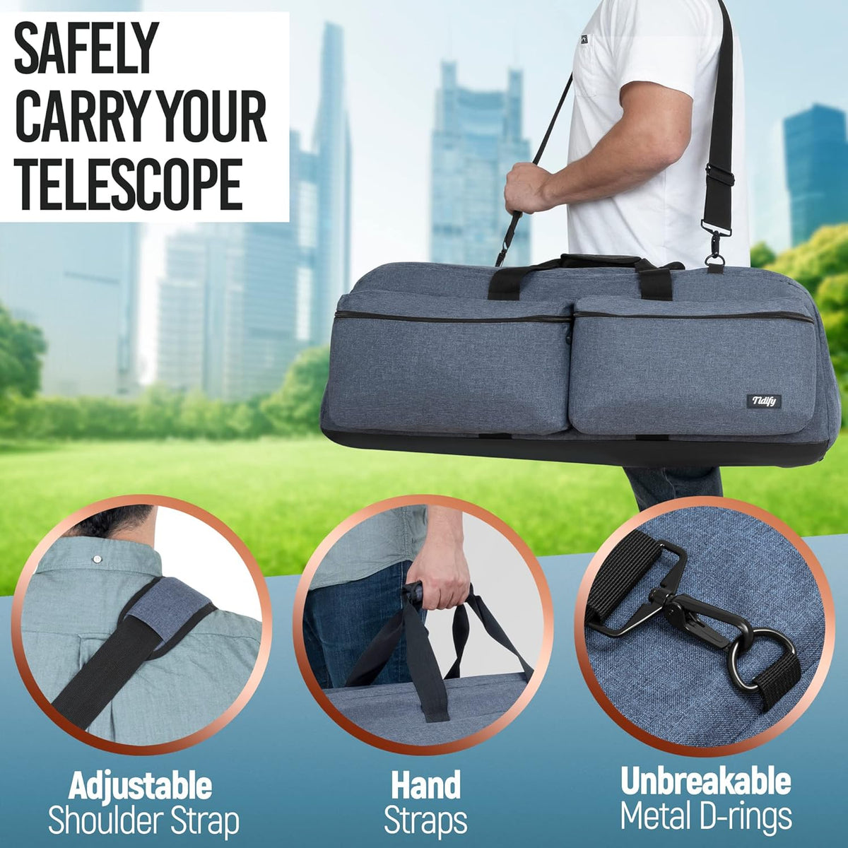 Large 35" Padded Telescope Bag with Internal Padded Pockets C448684