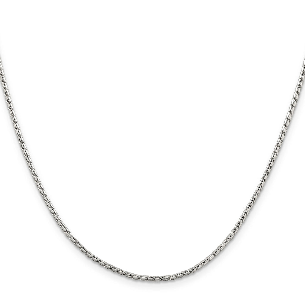Sterling Silver 1.75mm Round Franco Chain Necklace 22 Inch Length D860
