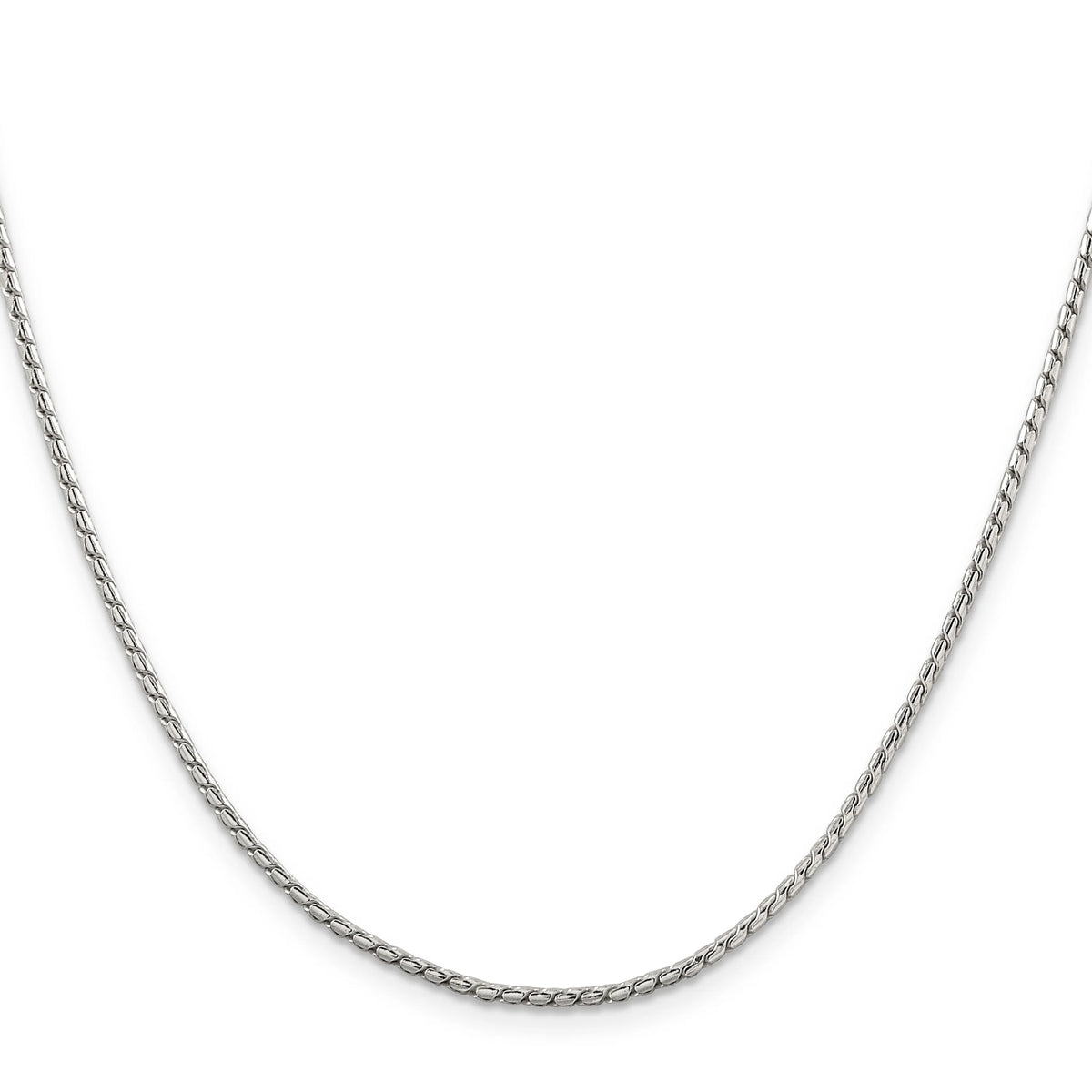 Sterling Silver 1.75mm Round Franco Chain Necklace 22 Inch Length D860