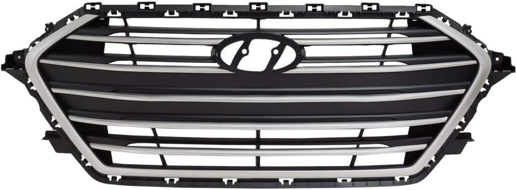 Silver Shell Black Insert Grille Assembly J9510