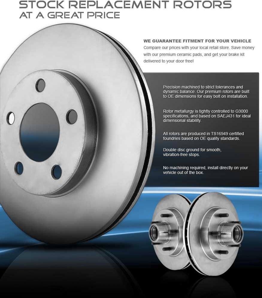 Brake Rotors Pair Set Pack of 2 A24446