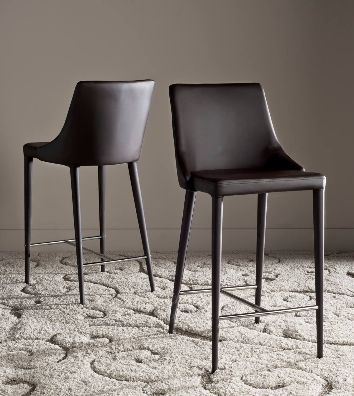 Black Counter Stool Set of 2 K409