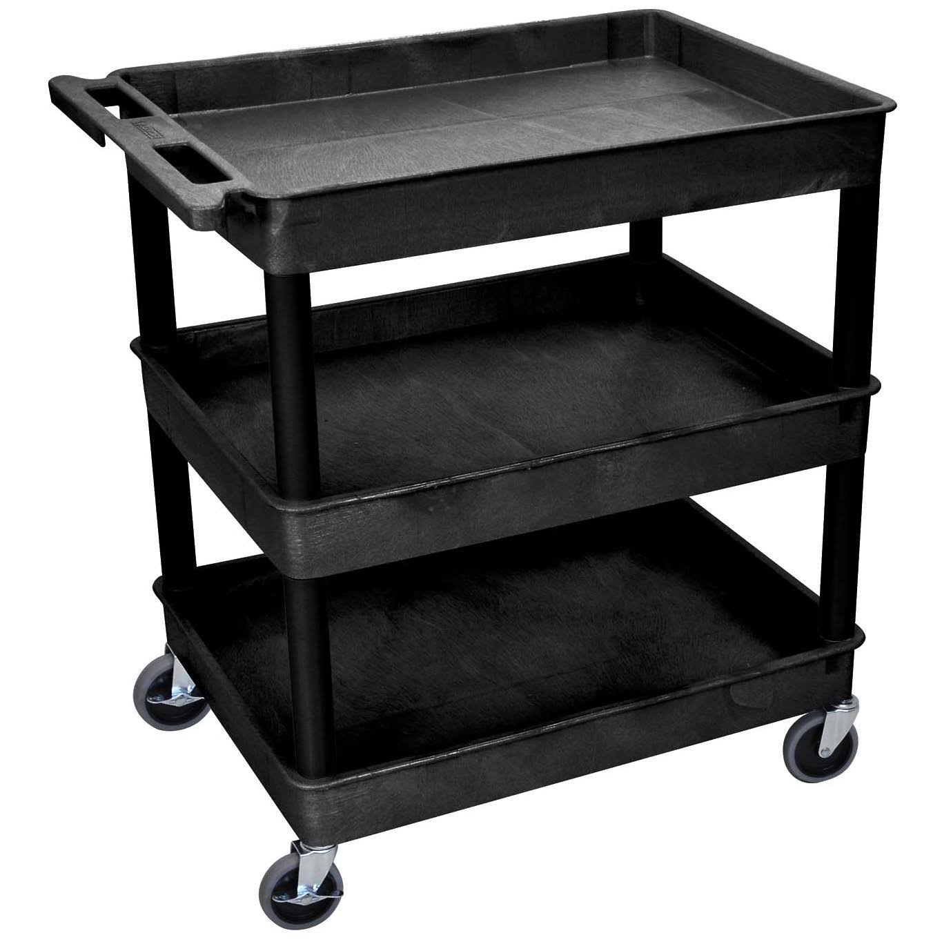 Black Three Shelves Utility Cart C951448