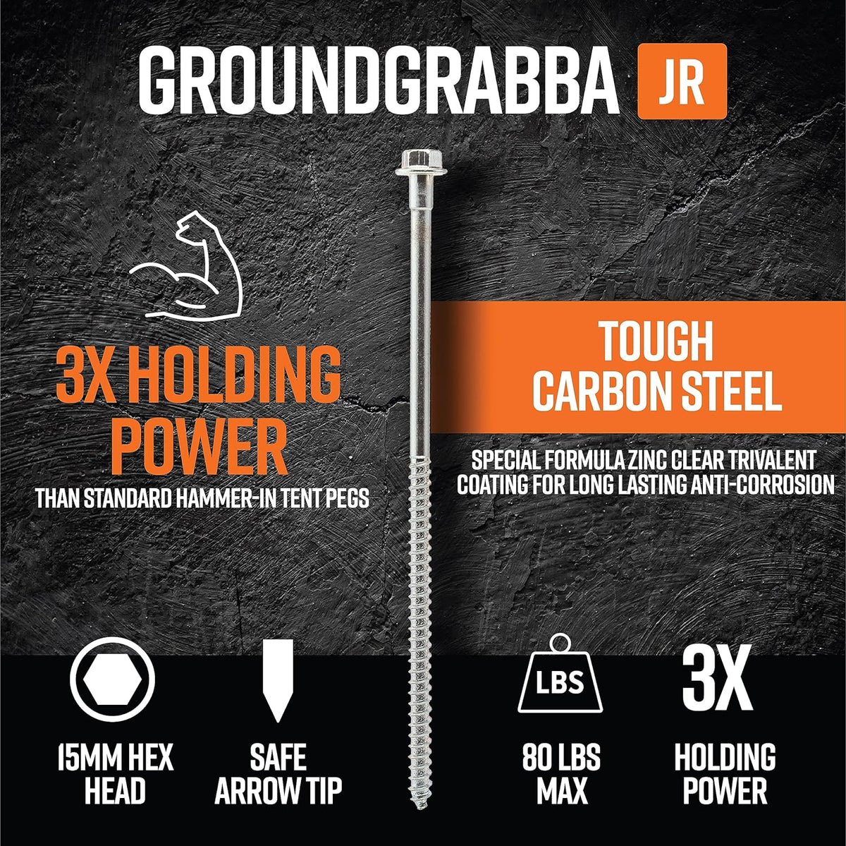 11 Inch 6 Pack Screw-In Ground Anchors R44364